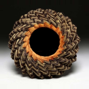 Brown & Tan Spiral Lecheguilla Basket