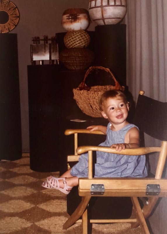 little girl in chair