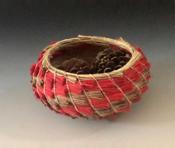 Red Stepped Basket