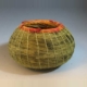 small green Lecheguilla-basket with orange rim